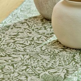 Bird & Anemone Weave Outdoor Fabric