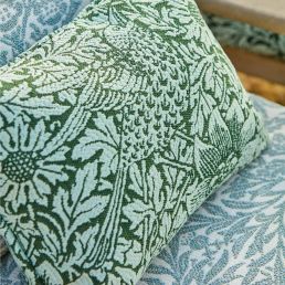 Bird & Anemone Weave Outdoor Fabric