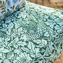 Bird & Anemone Weave Outdoor Fabric