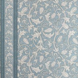 Etched Scrolling Tulip Wallpaper