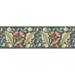 Bluebell & Peony Border Wallpaper